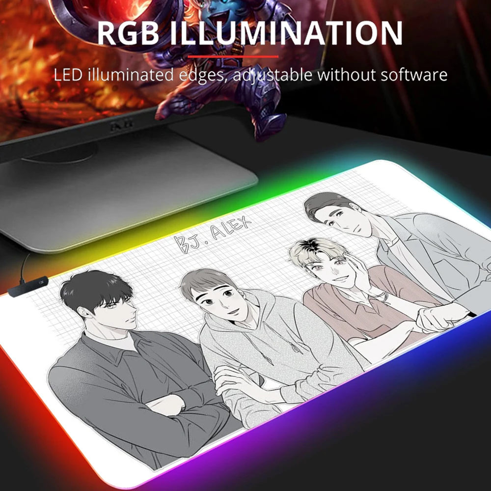 Bj Alex Mouse Pad Pad RGB Anime Mouse Cute Carpet Game Kawaii Pad Desktop Computer Hot Big Keyboard Gamer Girl Pad Accessories
Bj Alex Mouse Pad Pad RGB Anime Mouse Cute Carpet Game Kawaii Pad Desktop Computer Hot Big Keyboard Gamer Girl Pad Accessories