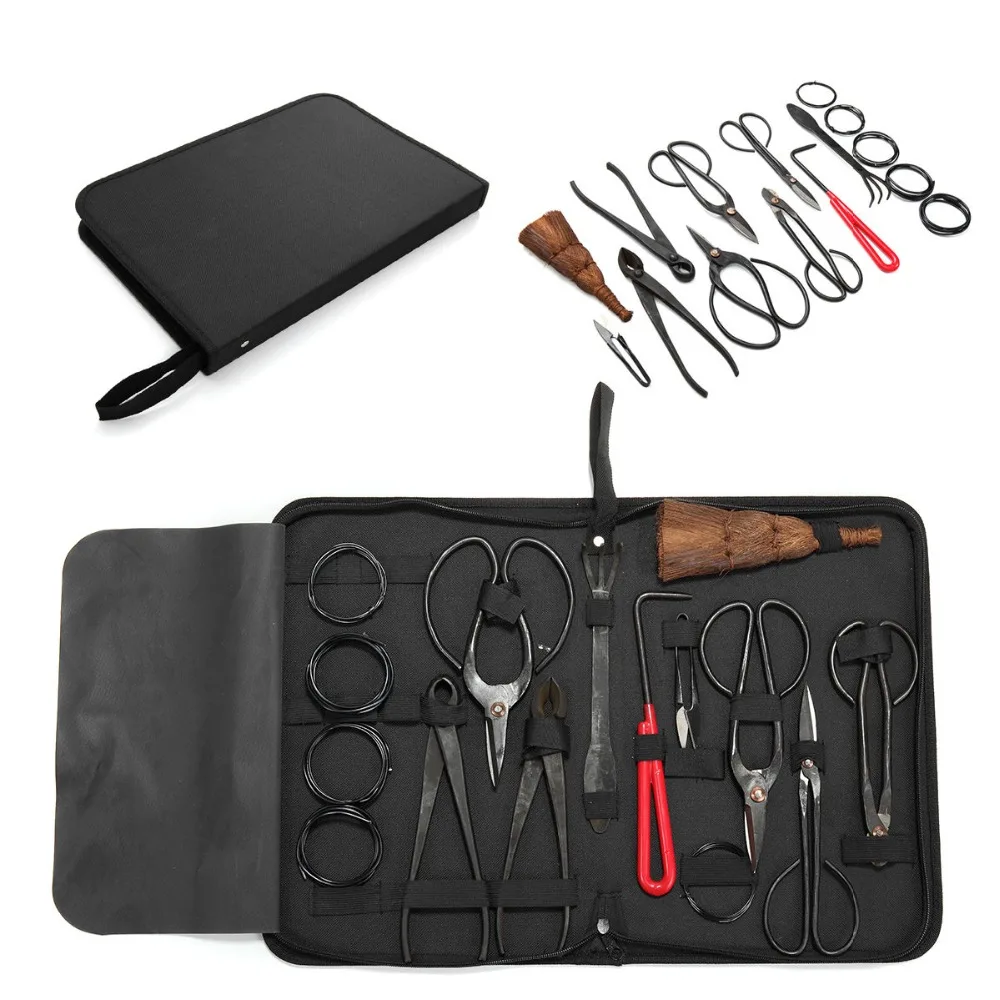 High Quality bonsai tools set multi-function bonsai kit 14 - Piece set Carbon Steel Shear Set and Tool Kit /Roll Wires
High Quality bonsai tools set multi-function bonsai kit 14 - Piece set Carbon Steel Shear Set and Tool Kit /Roll Wires