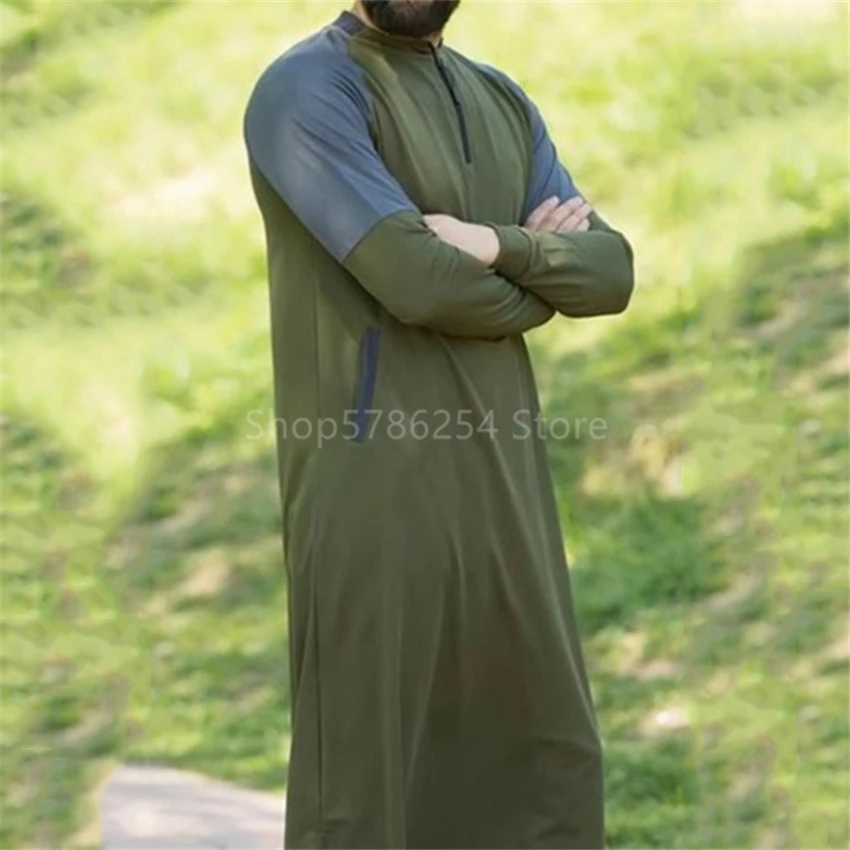 Muslim Arabic Islamic Kaftan Jubba Thobe Men Solid Color Long Sleeve Robes Dubai Middle East Abaya Clothing Pakistan Romanda Man
Muslim Arabic Islamic Kaftan Jubba Thobe Men Solid Color Long Sleeve Robes Dubai Middle East Abaya Clothing Pakistan Romanda Man