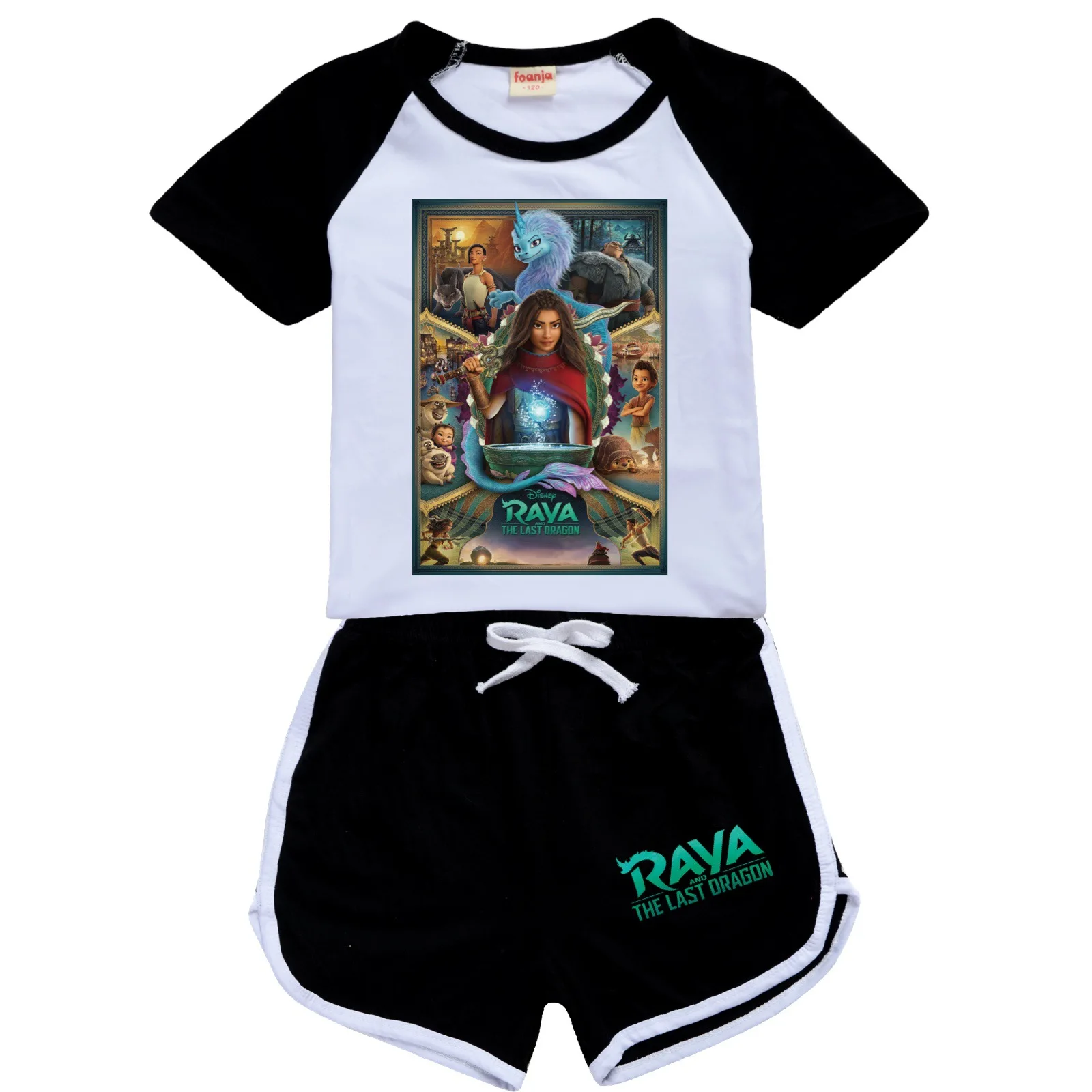 

Kids Girls Clothes Sets Raya and The Last Dragon Boys Tracksuit 2021 Summer T-shirt + Pants Cotton Short Sleeve Outfits Pyjamas
