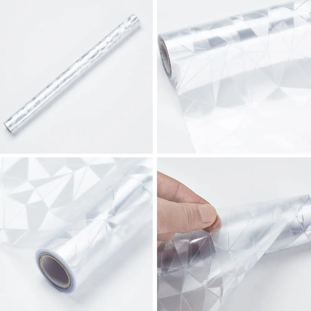 LUCKYYJ Privacy Window Film, 3D Window Tint Glass Self-adhesive Film Reflective Window Decor Heat Control Anti UV Glass Stickers