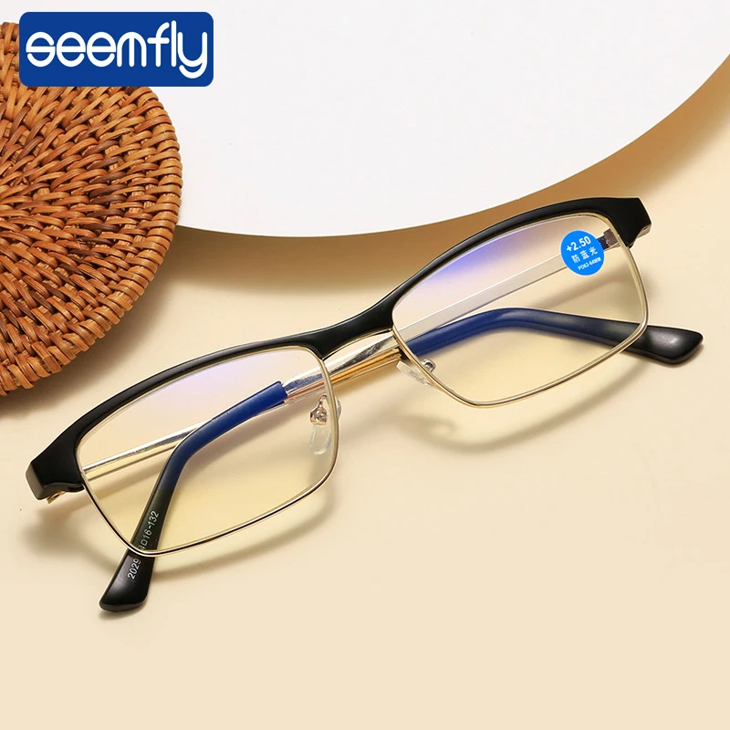 seemfly Black Half Frame Reading Glasses Men Anti Blue Light Reader Eyewear Women Hyperopia Diopter +1.0 1.5 2.0 2.5 3.0 3.5 4.0
seemfly Black Half Frame Reading Glasses Men Anti Blue Light Reader Eyewear Women Hyperopia Diopter +1.0 1.5 2.0 2.5 3.0 3.5 4.0