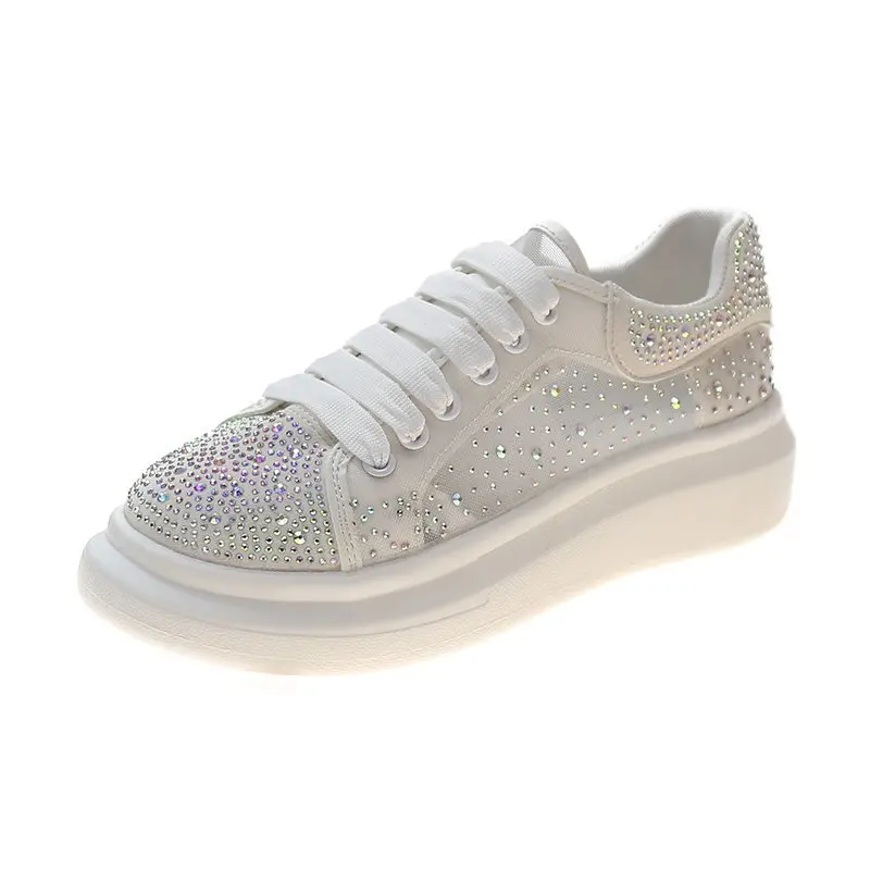 Vamp with Drill Platform Shoes Sneakers Women Light White Sneaker Female Vulcanized Shoes Casual Breathable Sports Shoes Summer
Vamp with Drill Platform Shoes Sneakers Women Light White Sneaker Female Vulcanized Shoes Casual Breathable Sports Shoes Summer