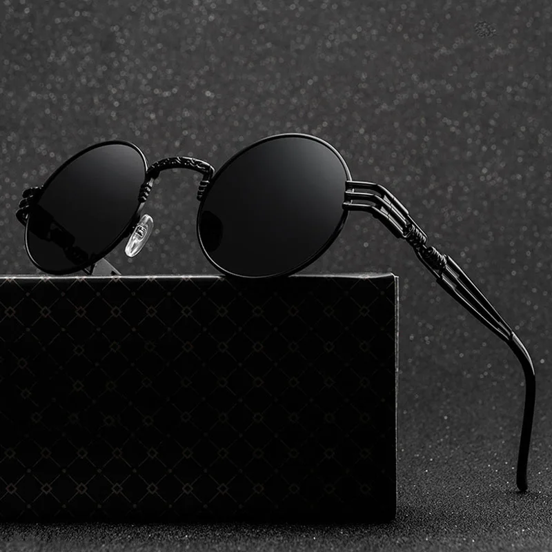Fashion Steampunk Sunglasses Brand Design Women Men Retro Round Metal Punk Sun glasses UV400 Shades Eyewear
Fashion Steampunk Sunglasses Brand Design Women Men Retro Round Metal Punk Sun glasses UV400 Shades Eyewear