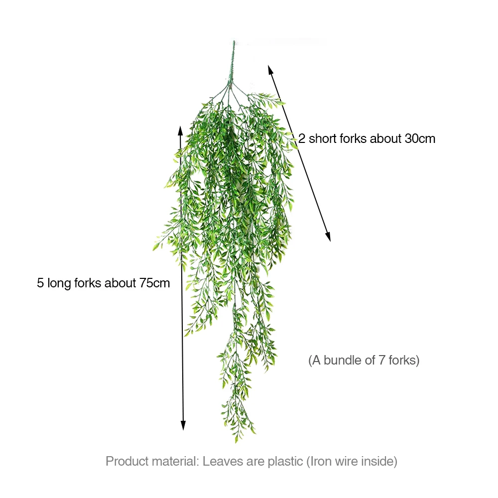 Plastic Artificial Fleshy Green Vine Ivy Branches Wall Hanging Rattan Plant Fall Home Wedding Decoration Christmas Rattan
Plastic Artificial Fleshy Green Vine Ivy Branches Wall Hanging Rattan Plant Fall Home Wedding Decoration Christmas Rattan