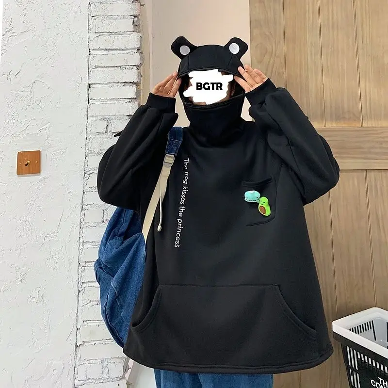 New Spring And Autumn Frog Pullover Hoodies For Boys Plus Velvet Thickening Tide Brand Loose Hooded Zipper Casual Top
New Spring And Autumn Frog Pullover Hoodies For Boys Plus Velvet Thickening Tide Brand Loose Hooded Zipper Casual Top