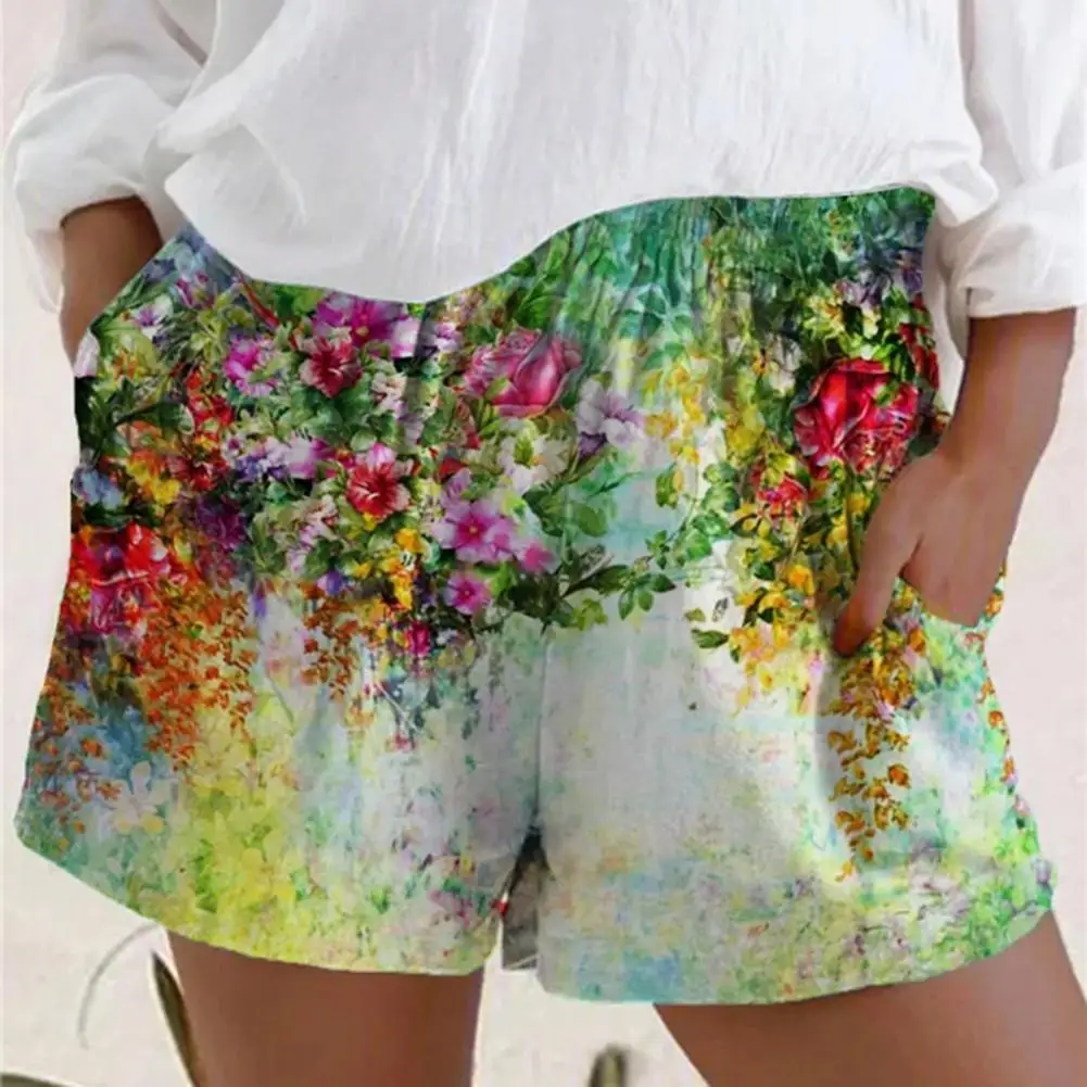Women Shorts Floral Print Loose Thin Elastic Waist Pocket Casual Shorts for Daily Wear Lady Holiday Beach Casual Short Pants
Women Shorts Floral Print Loose Thin Elastic Waist Pocket Casual Shorts for Daily Wear Lady Holiday Beach Casual Short Pants