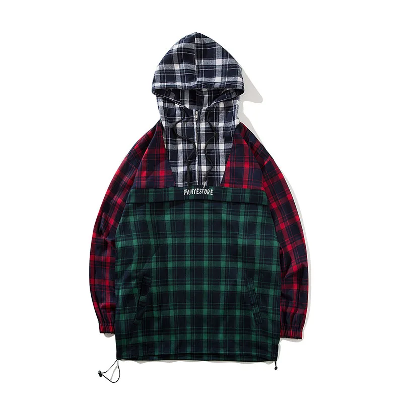 Harajuku Hoodies Men Plaid Patchwork Thin Hooded Pullover High Street Fashion Cotton Hip Hop Streetwear O-neck Hoodie Autumn
Harajuku Hoodies Men Plaid Patchwork Thin Hooded Pullover High Street Fashion Cotton Hip Hop Streetwear O-neck Hoodie Autumn
