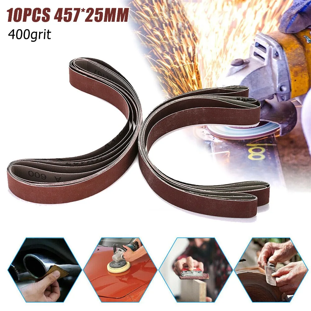 10pcs 457*25mm Aluminum Oxide Sanding Belts 400 Grit Sandpaper Abrasive Bands For Grinding And Polishing Metal Plywood
10pcs 457*25mm Aluminum Oxide Sanding Belts 400 Grit Sandpaper Abrasive Bands For Grinding And Polishing Metal Plywood
