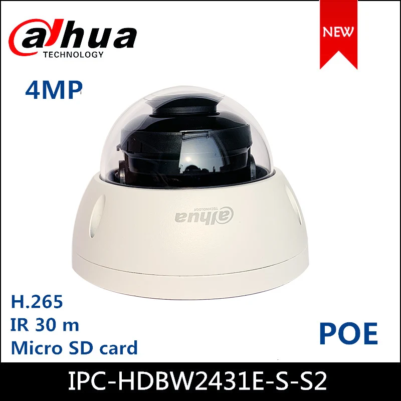 Камера Dahua IP инфракрасная купольная сетевая мини-камера 4 МП с поддержкой POE starlight