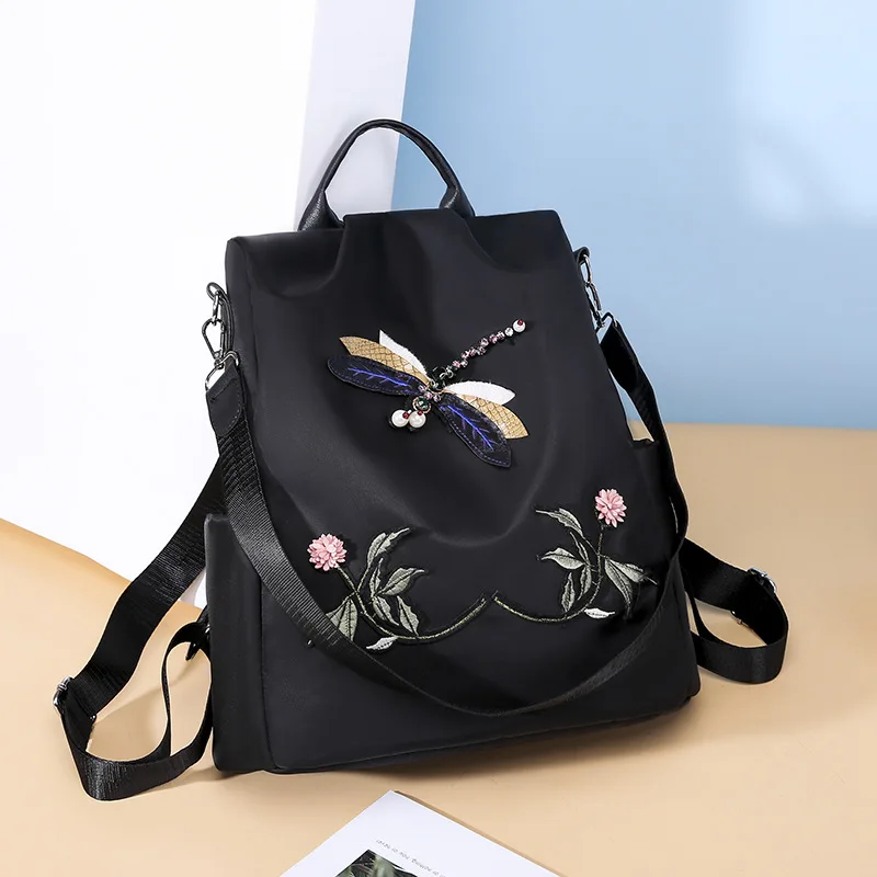 Simple National Wind Rhinestones Dragonfly And Flower Embroidery Traditional Craft Oxford Bag Shoulder Bag Oxford mocgila
Simple National Wind Rhinestones Dragonfly And Flower Embroidery Traditional Craft Oxford Bag Shoulder Bag Oxford mocgila