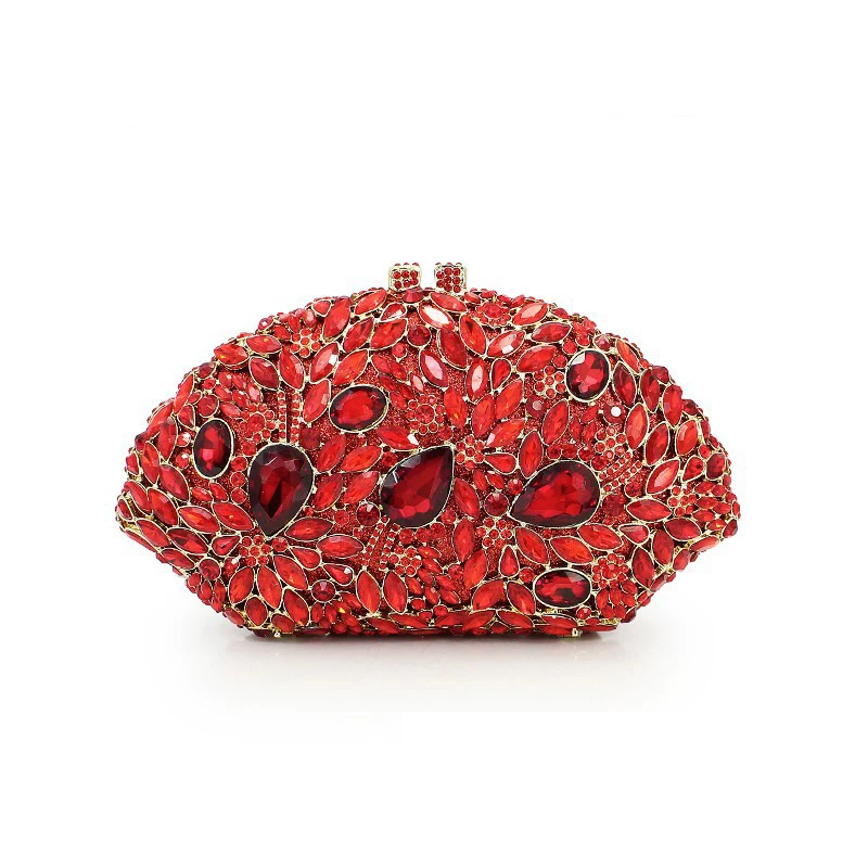 XIYUAN Shell Shape Red Rhinestone Wedding Bridal Clutch Fashion Crystal Evening Purse Ladies Chain Golden Metal Handbags
XIYUAN Shell Shape Red Rhinestone Wedding Bridal Clutch Fashion Crystal Evening Purse Ladies Chain Golden Metal Handbags