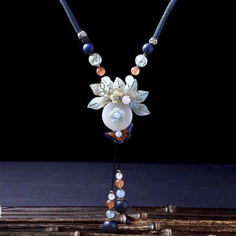 New Ethnic Style Agate Glass Long Sweater Chain Retro Fashion Exquisite High-end Pendant Necklace XL005-82
New Ethnic Style Agate Glass Long Sweater Chain Retro Fashion Exquisite High-end Pendant Necklace XL005-82