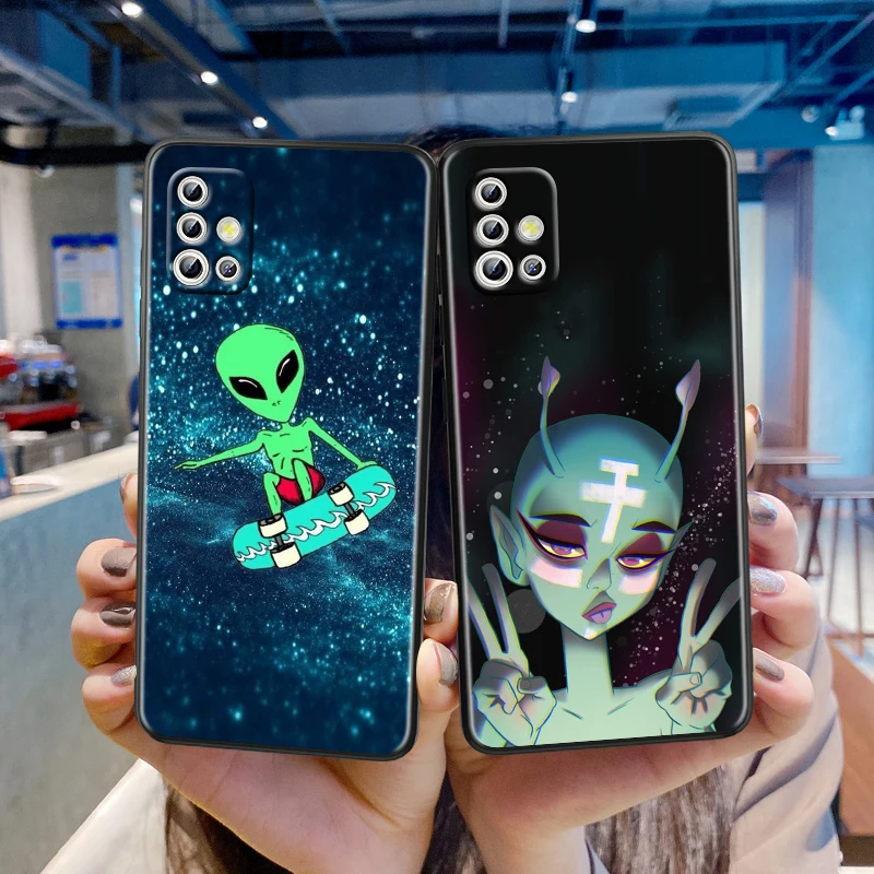 Aesthetics Cartoon alien For Samsung Galaxy A41 A31 A21S A21 A11 A03 A01 Core A91 A81 A71 A51 5G UW Black TPU Phone Case Capa
Aesthetics Cartoon alien For Samsung Galaxy A41 A31 A21S A21 A11 A03 A01 Core A91 A81 A71 A51 5G UW Black TPU Phone Case Capa