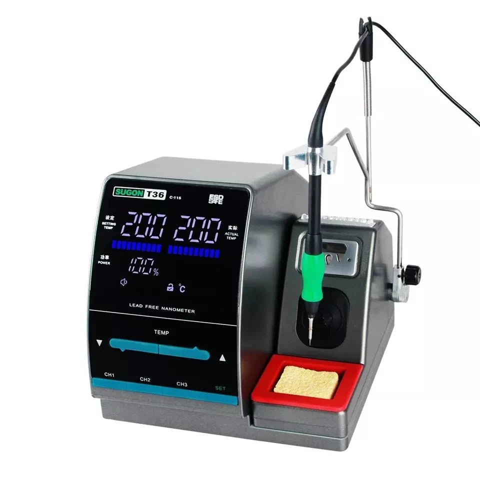 Microsolder T36 Nano Soldering Station 1S Rapid Heating With JBC Soldering Tip For Integrated Circuit Component Welding Repair
Microsolder T36 Nano Soldering Station 1S Rapid Heating With JBC Soldering Tip For Integrated Circuit Component Welding Repair