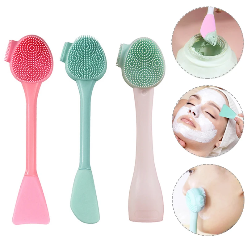 Double-head Silicone Facial Cleanser Brush Massage Cleansing Blackhead Removal Skin Care Tools Mask Brushes Makeup Remover
Double-head Silicone Facial Cleanser Brush Massage Cleansing Blackhead Removal Skin Care Tools Mask Brushes Makeup Remover