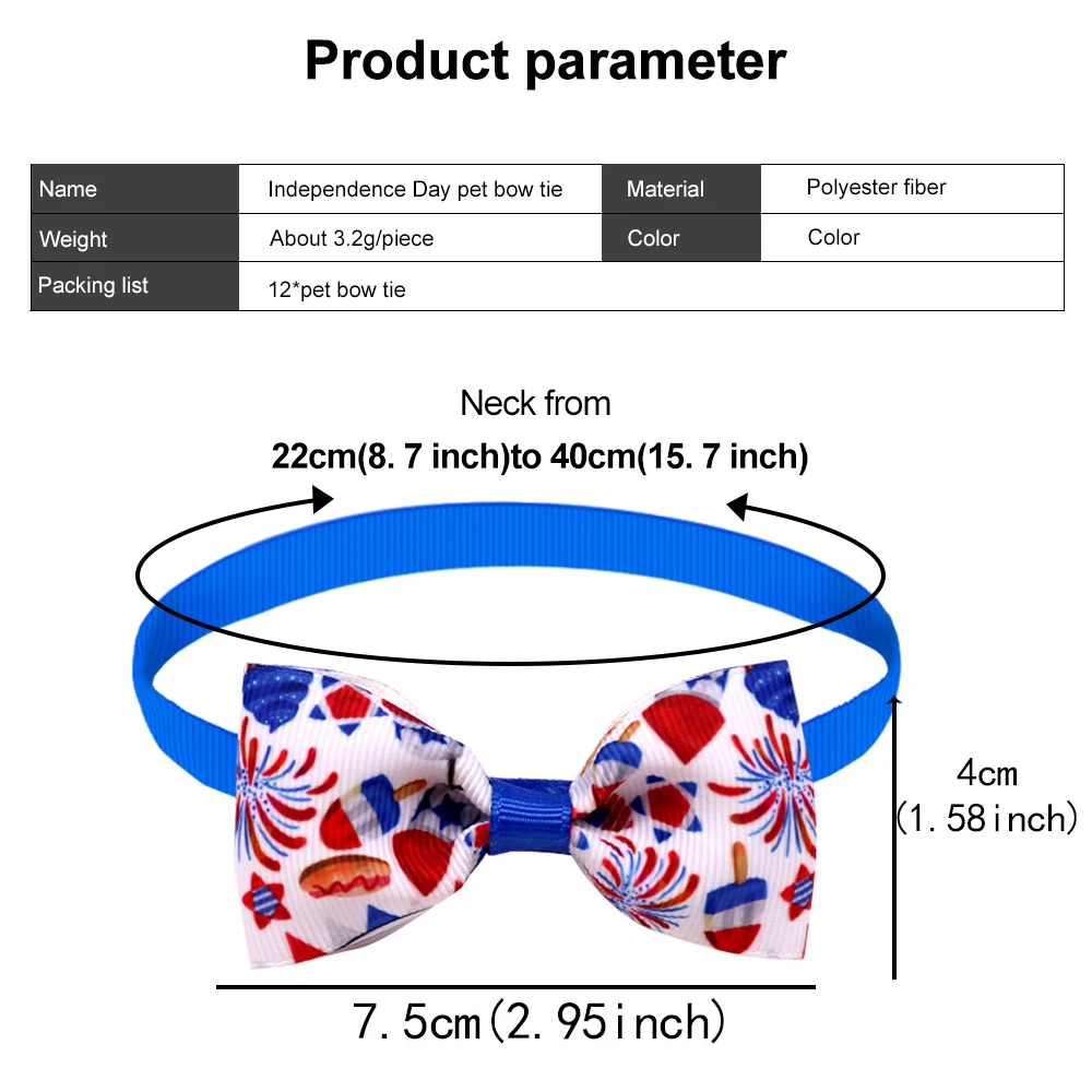 July 4 USA Flag Pet Dog Collar Dog Bow Tie Cat Necklace Adjustable Strap For Cat Dogs Accessories Puppy Bow Tie Dog Pet Supplies
July 4 USA Flag Pet Dog Collar Dog Bow Tie Cat Necklace Adjustable Strap For Cat Dogs Accessories Puppy Bow Tie Dog Pet Supplies