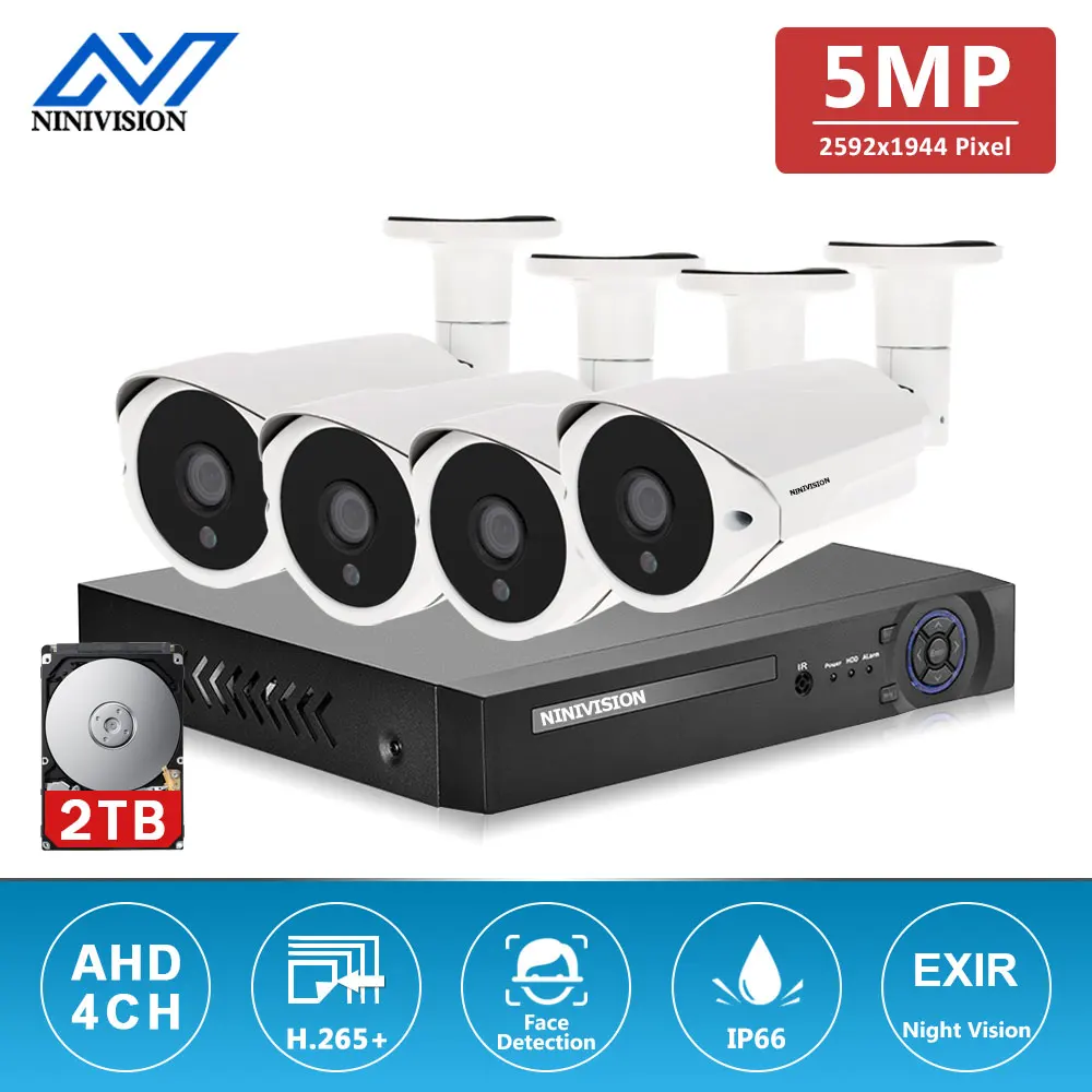 5MP Home Video Security System 6 IN1 H.265 DVR With 4PCS 5MP HD Bullet Face Detection Waterproof CCTV Surveillance Camera Kit
5MP Home Video Security System 6 IN1 H.265 DVR With 4PCS 5MP HD Bullet Face Detection Waterproof CCTV Surveillance Camera Kit
