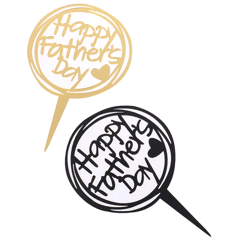 1pcs Black Gold Acrylic Cake Topper Heart Happy Father's Day Cake Topper For Dad Father Birthday Party Cake
1pcs Black Gold Acrylic Cake Topper Heart Happy Father's Day Cake Topper For Dad Father Birthday Party Cake