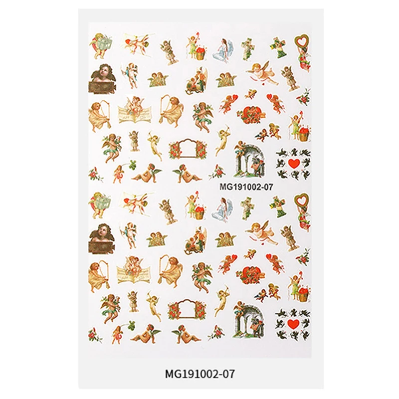 1 Sheet 3D Angel Design Nail Stickers Elegant Cupid Flower Nail Art Decoration DIY Back Adhesive Decal Ornament Stickers
1 Sheet 3D Angel Design Nail Stickers Elegant Cupid Flower Nail Art Decoration DIY Back Adhesive Decal Ornament Stickers