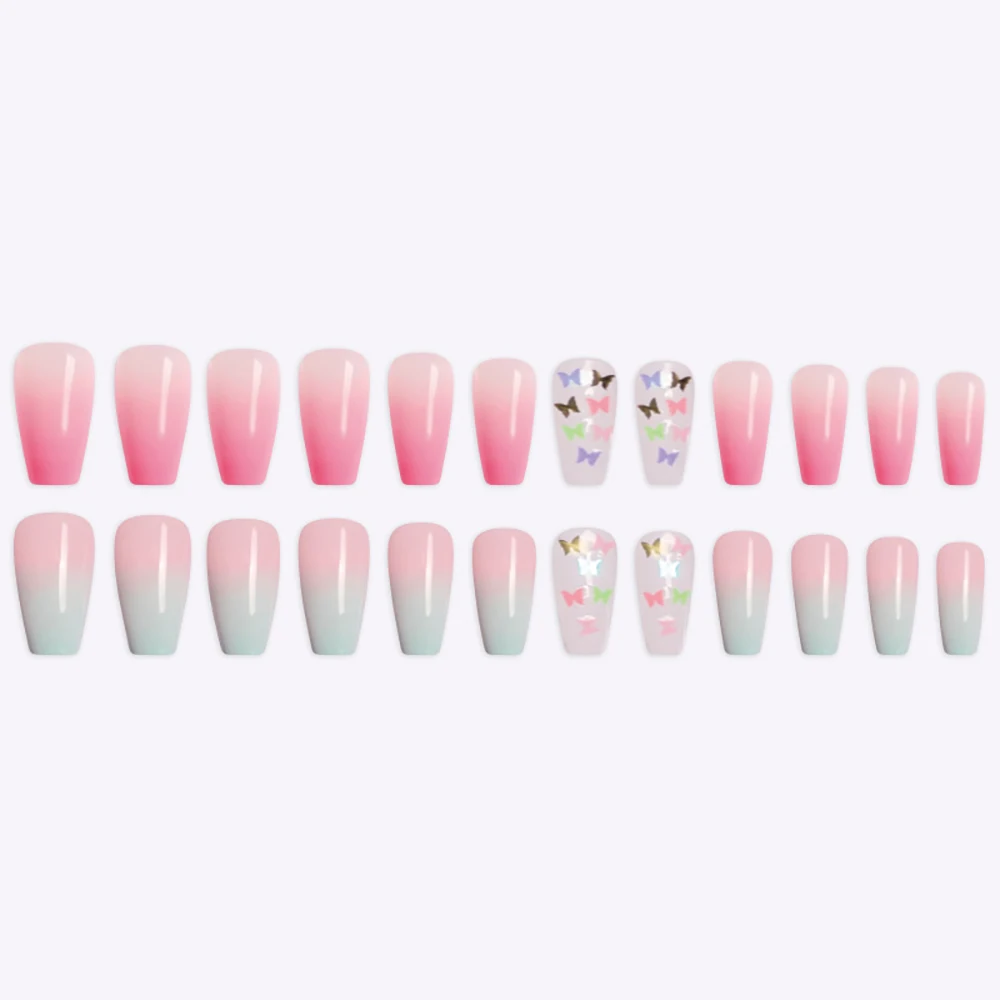 24pcs/box Artificial False Nails Full Cover Coffin False Nails Ballerina Fake Nails Butterfly Nail Art Manicure
24pcs/box Artificial False Nails Full Cover Coffin False Nails Ballerina Fake Nails Butterfly Nail Art Manicure