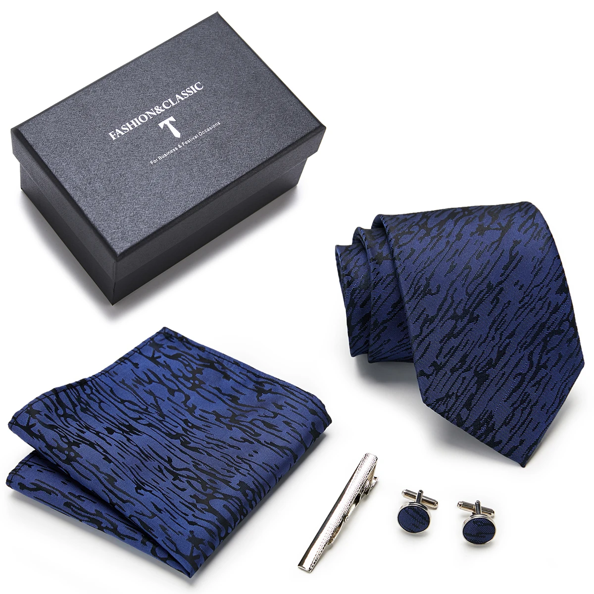 2021 New Style Vangise Brand Silk Wedding Gift Tie Pocket Squares Set Necktie Box Solid Men Black Suit Accessories Fit Business
2021 New Style Vangise Brand Silk Wedding Gift Tie Pocket Squares Set Necktie Box Solid Men Black Suit Accessories Fit Business