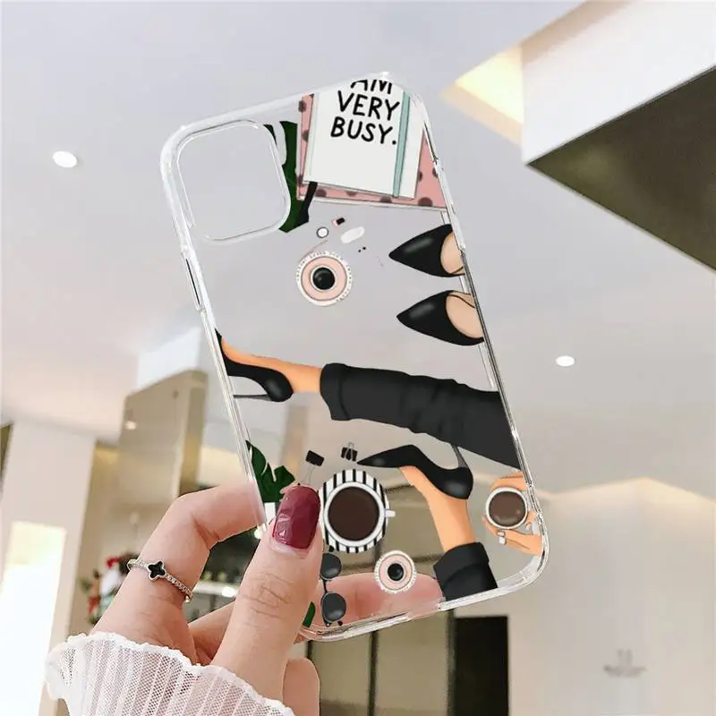 Girl Boss Pink Women Cartoon Phone Case Transparent for iPhone 6 7 8 11 12 s mini pro X XS XR MAX Plus SE cover funda
Girl Boss Pink Women Cartoon Phone Case Transparent for iPhone 6 7 8 11 12 s mini pro X XS XR MAX Plus SE cover funda
