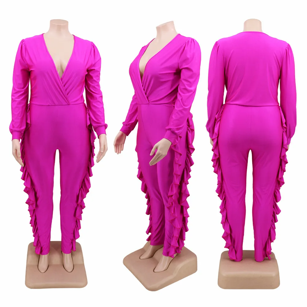 2021 Spring Newest Women Sexy V-neck Long Sleeve Bodysuits Two Piece Sets Plus Size Solid Ruffles Skinny Pencil Pants Outfits
2021 Spring Newest Women Sexy V-neck Long Sleeve Bodysuits Two Piece Sets Plus Size Solid Ruffles Skinny Pencil Pants Outfits