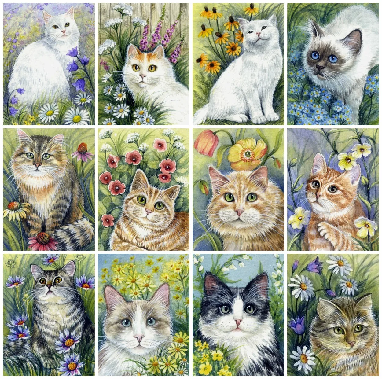 KAMY YI Boutique Cat Siamese Cat Flower Cartoon Diamond Painting Cross Stitch Diy Embroidery Mosaic European Decoration
KAMY YI Boutique Cat Siamese Cat Flower Cartoon Diamond Painting Cross Stitch Diy Embroidery Mosaic European Decoration