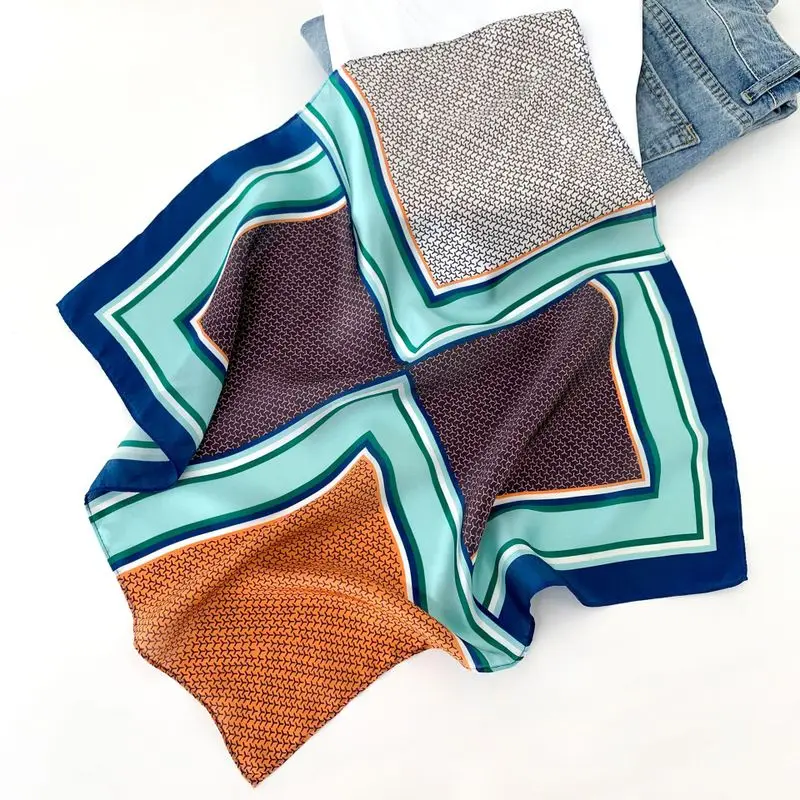 Brand 2020 100% Pure Silk Scarf Women Neck Hair Band Foulard Square Headband Fashion Print Neckerchief Scarves Hijab 53*53cm 
Brand 2020 100% Pure Silk Scarf Women Neck Hair Band Foulard Square Headband Fashion Print Neckerchief Scarves Hijab 53*53cm