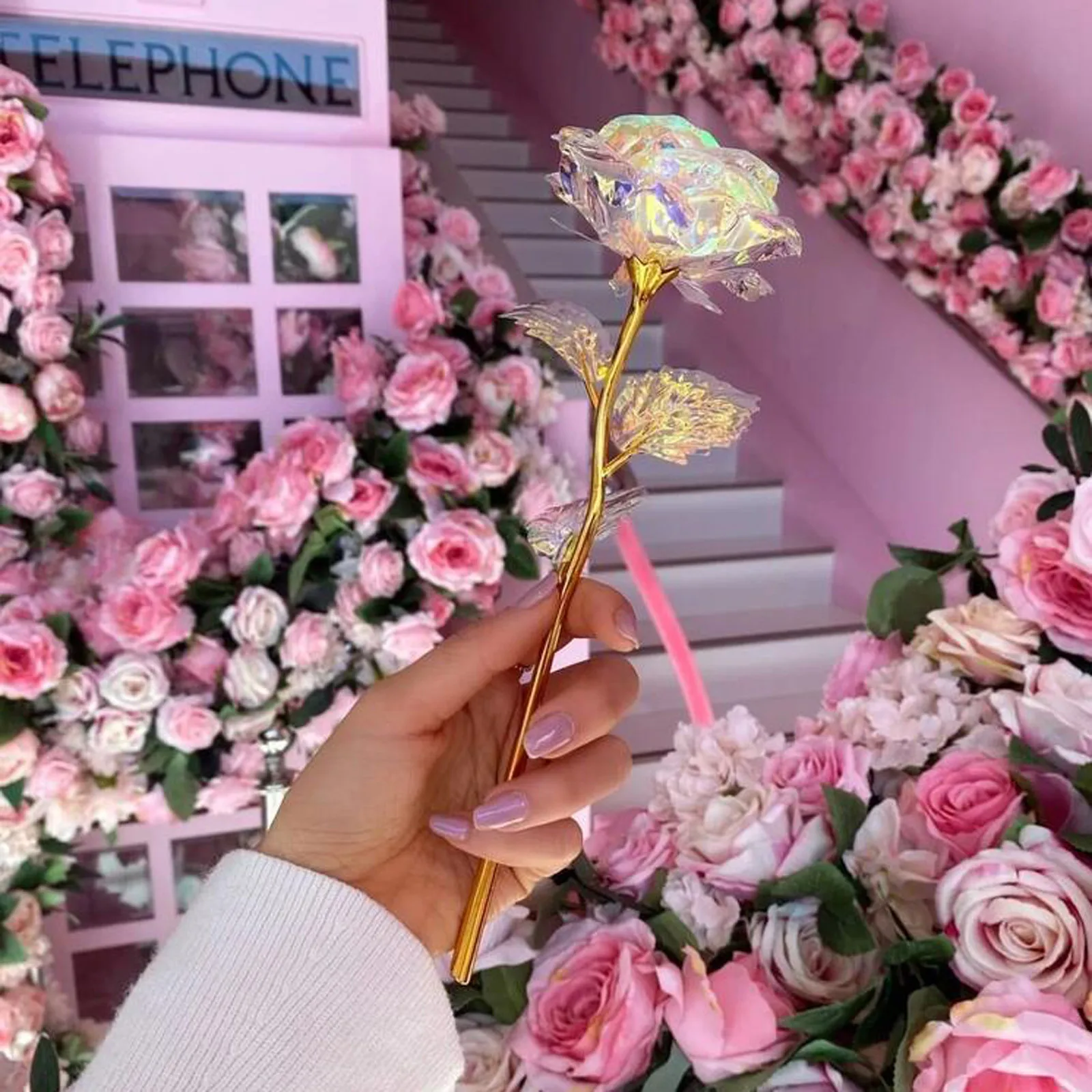 5pcs Colorful Luminous Rose Artificial Flowers LED Artificial Flowers 24k Gold Foil Flowers For Decoration Giftfor Girlfriend
5pcs Colorful Luminous Rose Artificial Flowers LED Artificial Flowers 24k Gold Foil Flowers For Decoration Giftfor Girlfriend