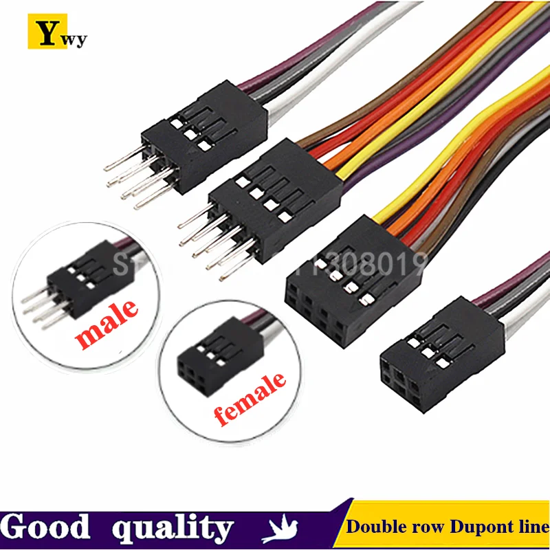 

5PCS XH2.54MM 20CM Male Female Terminal Wire Dupont Line Double Raw 2*2P/3P/4P/5P/6P/7P/8P/9P/10P/12PIN 200mm cable connector
