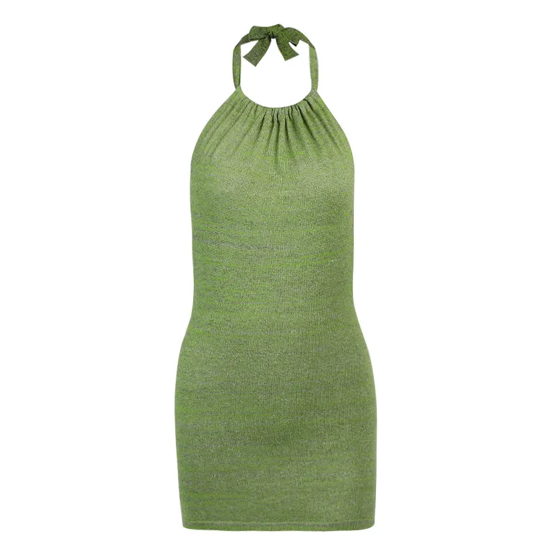 European and American New Knitted Floral Halter Backless Dress Sexy Backless Slim Fit Temperament Dress
European and American New Knitted Floral Halter Backless Dress Sexy Backless Slim Fit Temperament Dress
