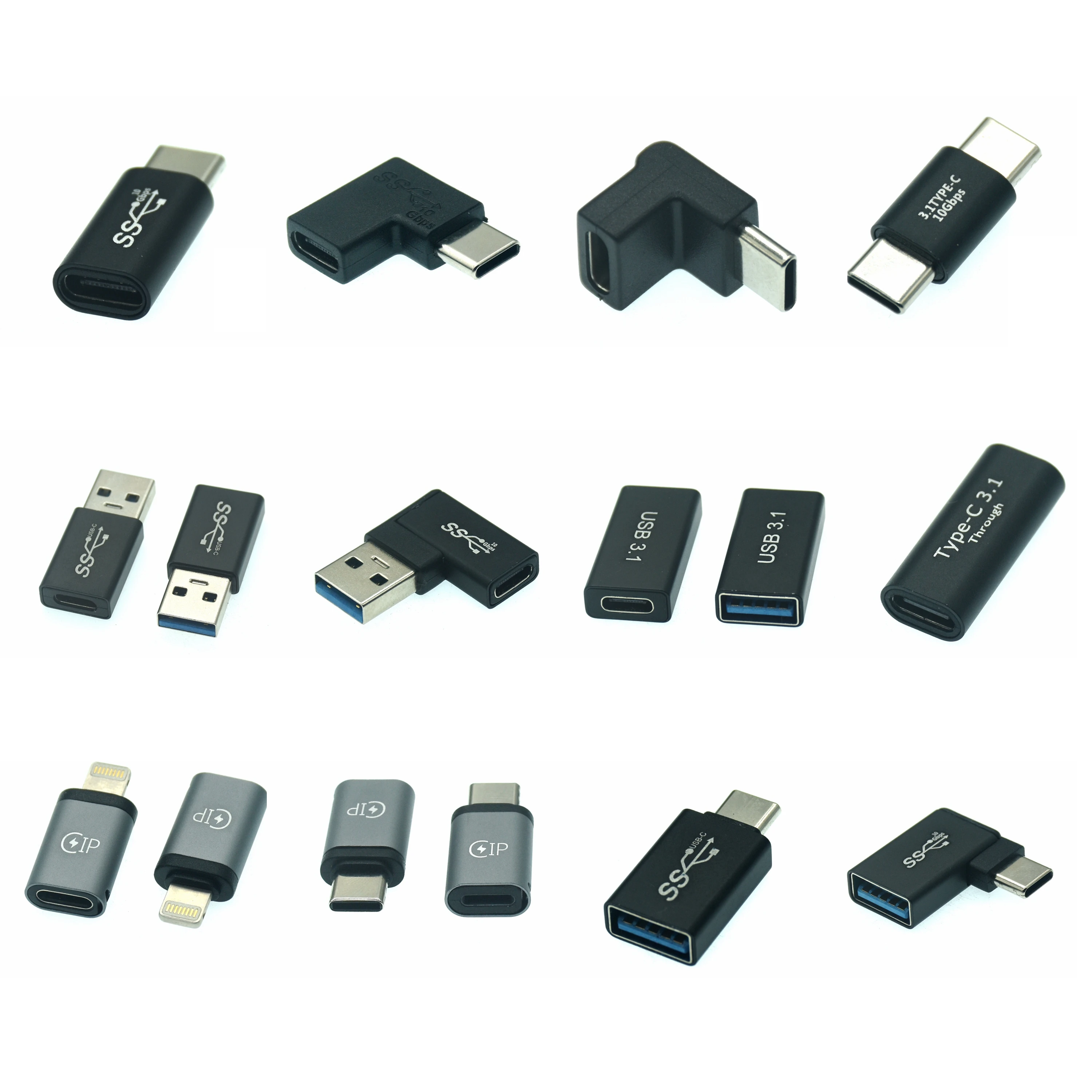 Переходник с USB 3 1 Type C папа на мама под прямым углом 90 градусов шт.|Компьютерные