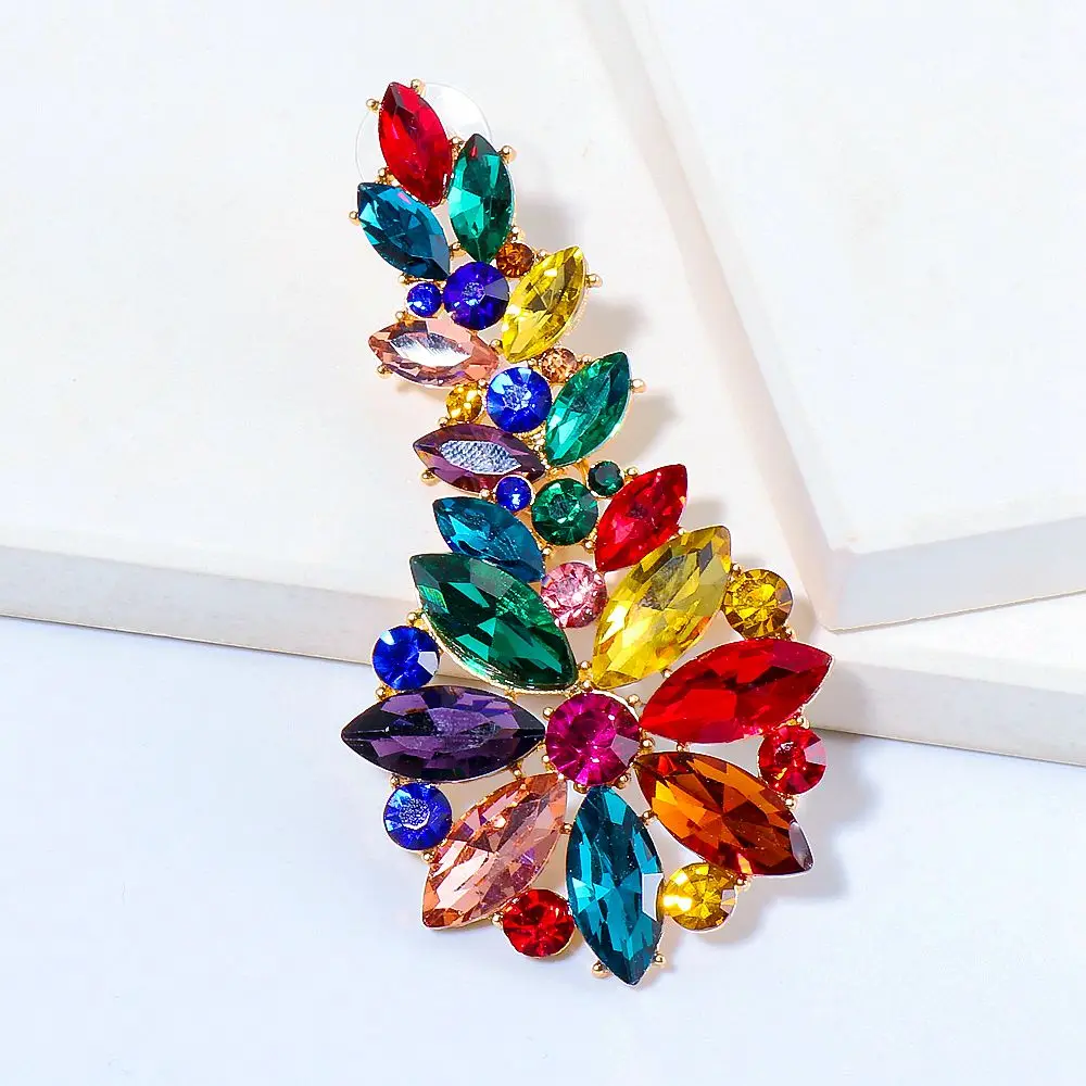 High-grade Colorful Rhinestone Flower Earrings Statement Long Drop Earrings New Fashion Jewelry Accessories For Women Wholesale
High-grade Colorful Rhinestone Flower Earrings Statement Long Drop Earrings New Fashion Jewelry Accessories For Women Wholesale