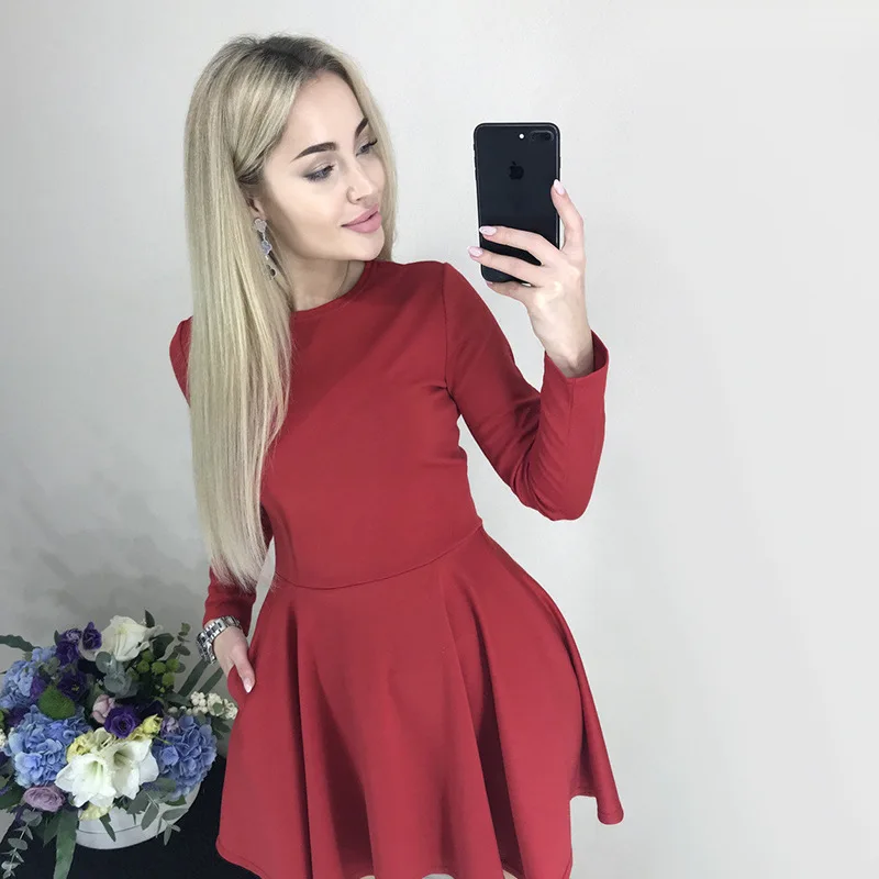 Long Sleeve Crew Neck Solid Color Waistband Short Mini Dress Vestidos Largos De Verano Para Mujer 2020 Punk Rave Plaid Dresses
Long Sleeve Crew Neck Solid Color Waistband Short Mini Dress Vestidos Largos De Verano Para Mujer 2020 Punk Rave Plaid Dresses
