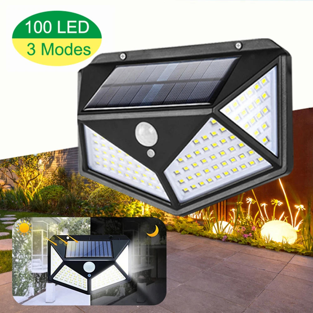 100 LED Solar Lights Outdoor Lighting Lamp Powered Sunlight Waterproof PIR Motion Sensor Street LED Light for Garden Decoration
100 LED Solar Lights Outdoor Lighting Lamp Powered Sunlight Waterproof PIR Motion Sensor Street LED Light for Garden Decoration