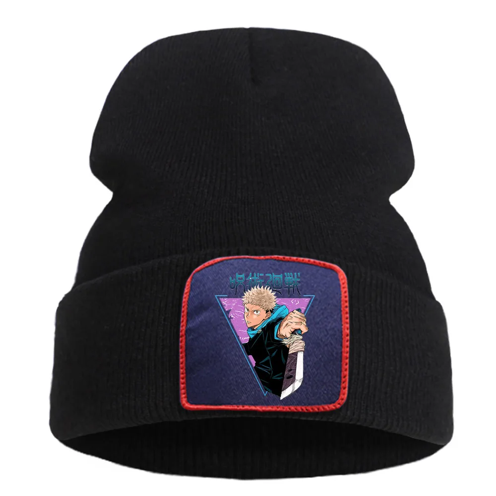 Winter Warm Unisex Hat Quality Winter Knitted Cap Cotton Flexible Wool Hat Jujutsu Kaisen Yuji Itadori Soft 2020 Beanie Caps 
Winter Warm Unisex Hat Quality Winter Knitted Cap Cotton Flexible Wool Hat Jujutsu Kaisen Yuji Itadori Soft 2020 Beanie Caps