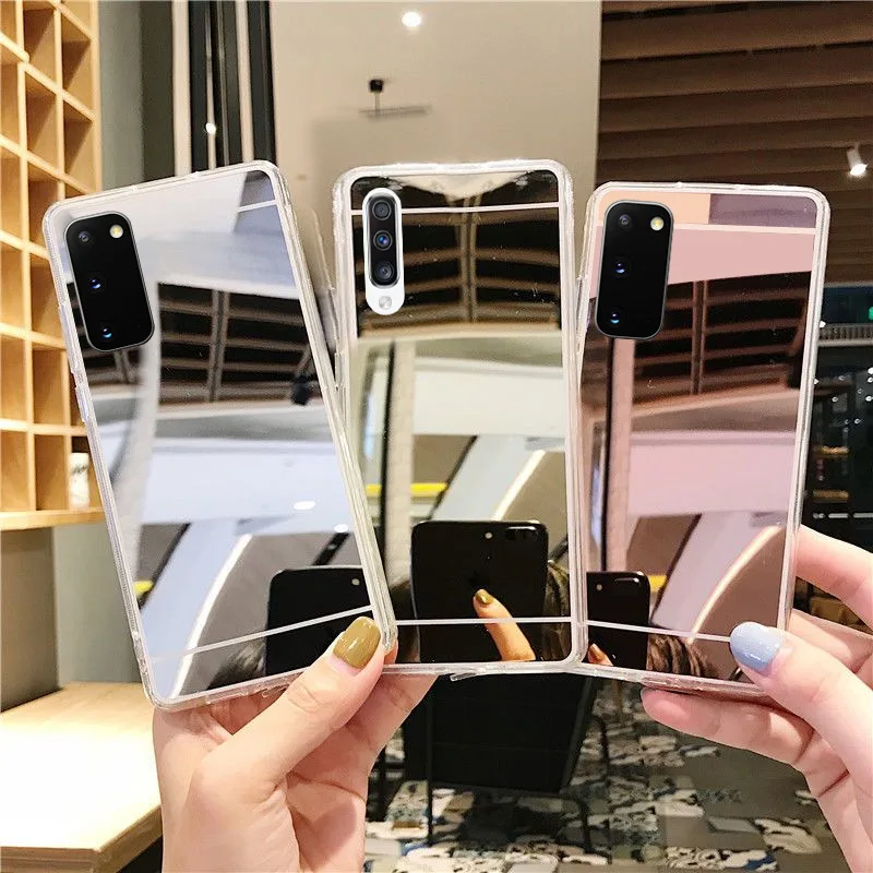 Makeup Mirror Plating Soft TPU Cases For Samsung Galaxy S20Ultra Plus S10 A51 A71 A30s A50 A70 A6 A7 A8 J8 2018 Silicone Cover
Makeup Mirror Plating Soft TPU Cases For Samsung Galaxy S20Ultra Plus S10 A51 A71 A30s A50 A70 A6 A7 A8 J8 2018 Silicone Cover
