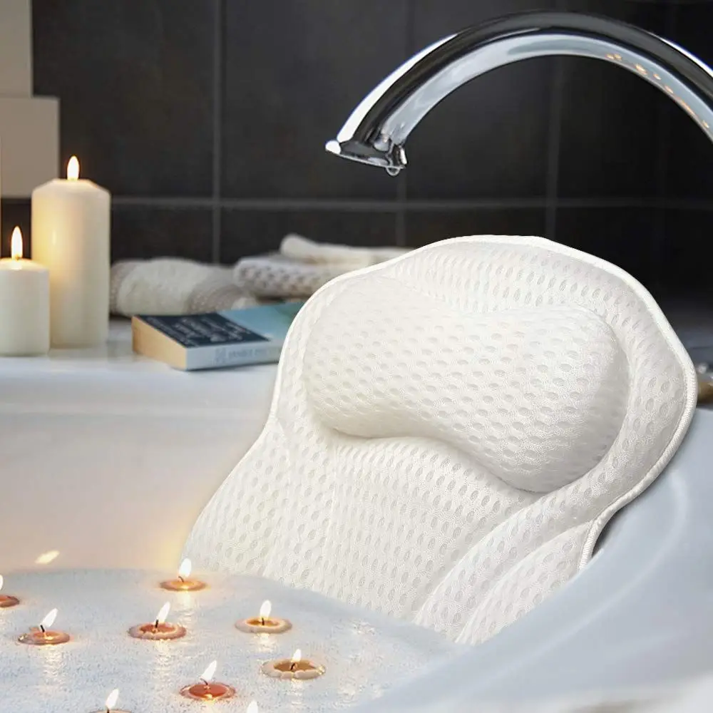Bath Pillow for Tub, Comfort Bathtub Pillow Tub Pillow for Head Neck Back Support Rest with 6 Non-slip Strong Suction Cups
Bath Pillow for Tub, Comfort Bathtub Pillow Tub Pillow for Head Neck Back Support Rest with 6 Non-slip Strong Suction Cups