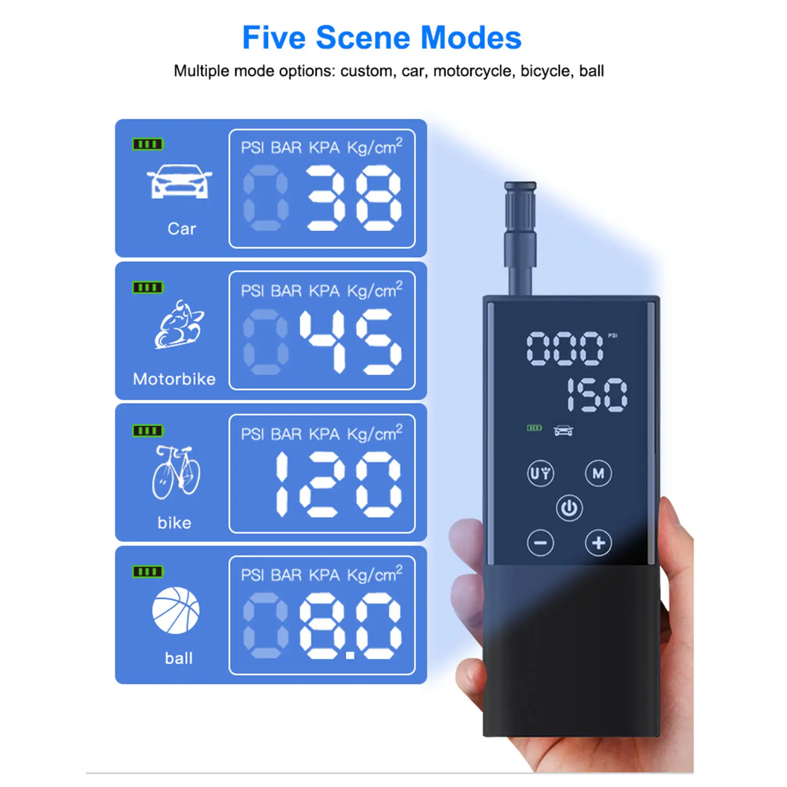 Portable Car Air Compressor Electric Wireless Tire Inflator Air Pump USB Rechargeable LED Light Digital Car Car Motorcycle Ball
Portable Car Air Compressor Electric Wireless Tire Inflator Air Pump USB Rechargeable LED Light Digital Car Car Motorcycle Ball