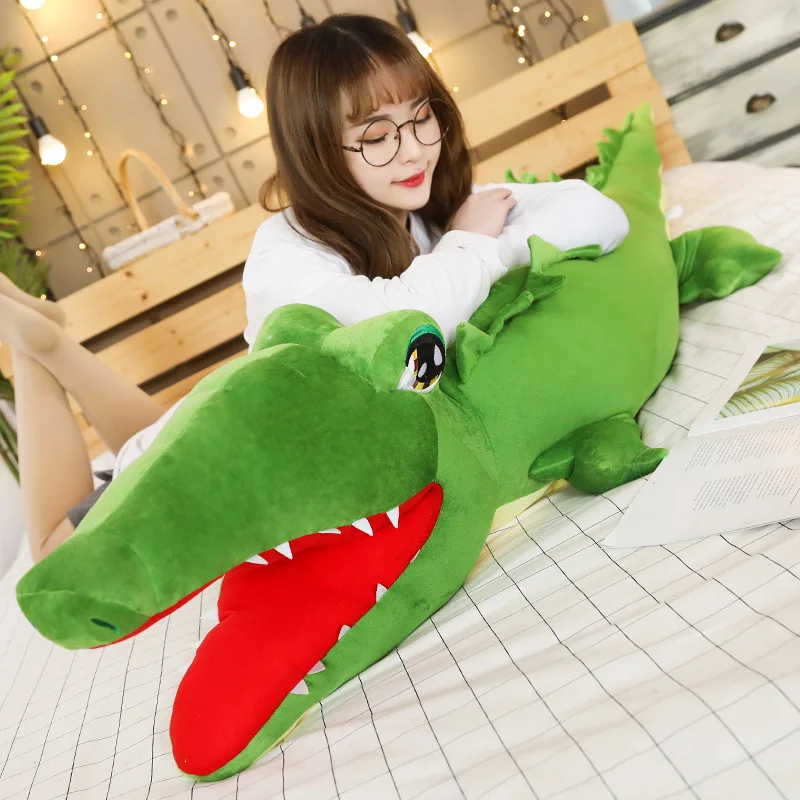 

65-130 см милые плюшевые крокодиловые плюшевые игрушки мягкие реалистичные Аллигатор куклы милые и забавные мягкие Животные Подушка на детск...