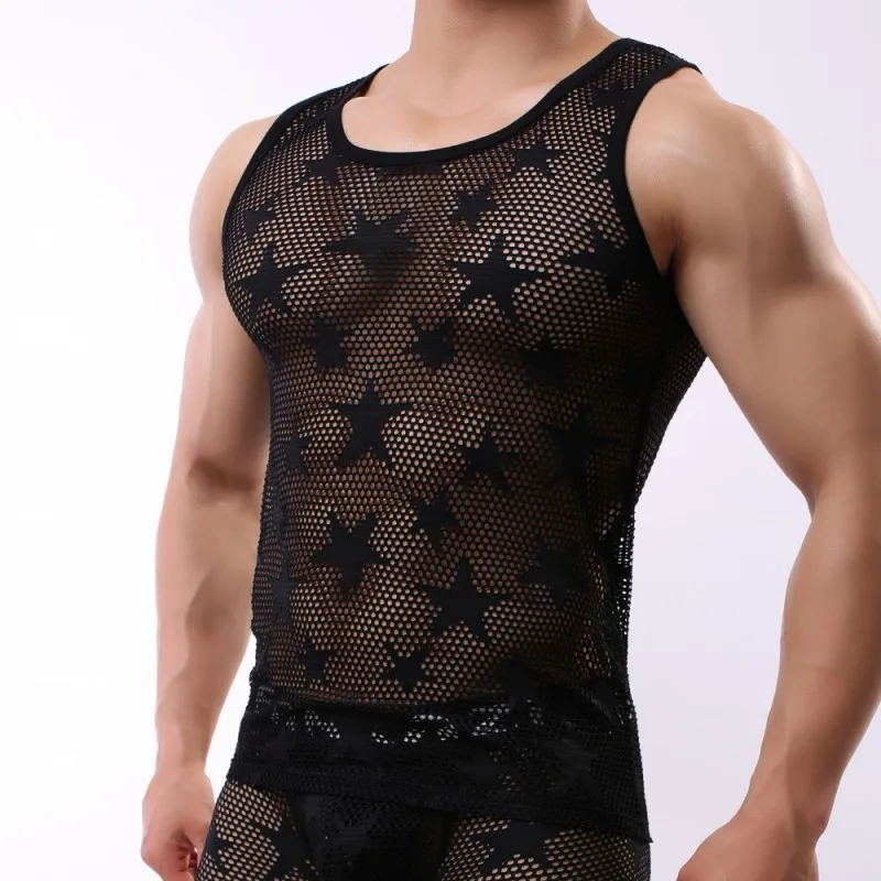 Men's shirt tank top gym clothing bodybuilding mesh see through fitness shirt breathable ropa interior singlet erkek giyim
Men's shirt tank top gym clothing bodybuilding mesh see through fitness shirt breathable ropa interior singlet erkek giyim