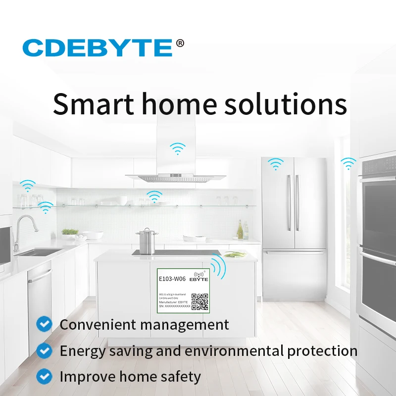 2.4G 5G CC3235S Dual Frequency WIFI Module18dBm Compatible With CC3235MODS CC3235MODSF IEEE802.11 a/b/g/n CDEBYTE E103-W06
2.4G 5G CC3235S Dual Frequency WIFI Module18dBm Compatible With CC3235MODS CC3235MODSF IEEE802.11 a/b/g/n CDEBYTE E103-W06