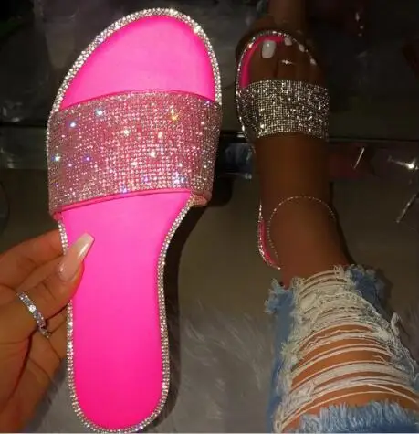 2019 Bling Bling Slippers New Women Fashion Wild Beach Flip Flop Bright Diamond Flat Bottom Outdoor Wild Student Sandals
2019 Bling Bling Slippers New Women Fashion Wild Beach Flip Flop Bright Diamond Flat Bottom Outdoor Wild Student Sandals