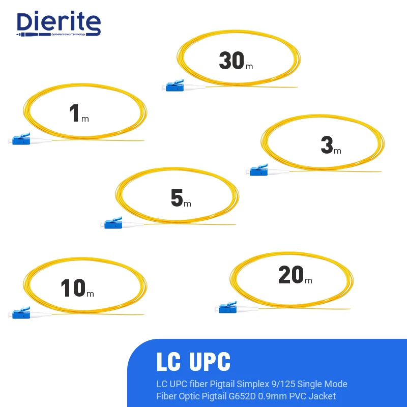 3m 10 шт./упак. Single Joint LC UPC Fiber Pigtail Simplex 9/125, одномодовый волоконно-оптический Pigtail G652D 0,9 мм, желтая ПВХ Куртка 
3m 10 шт./упак. Single Joint LC UPC Fiber Pigtail Simplex 9/125, одномодовый волоконно-оптический Pigtail G652D 0,9 мм, желтая ПВХ Куртка
