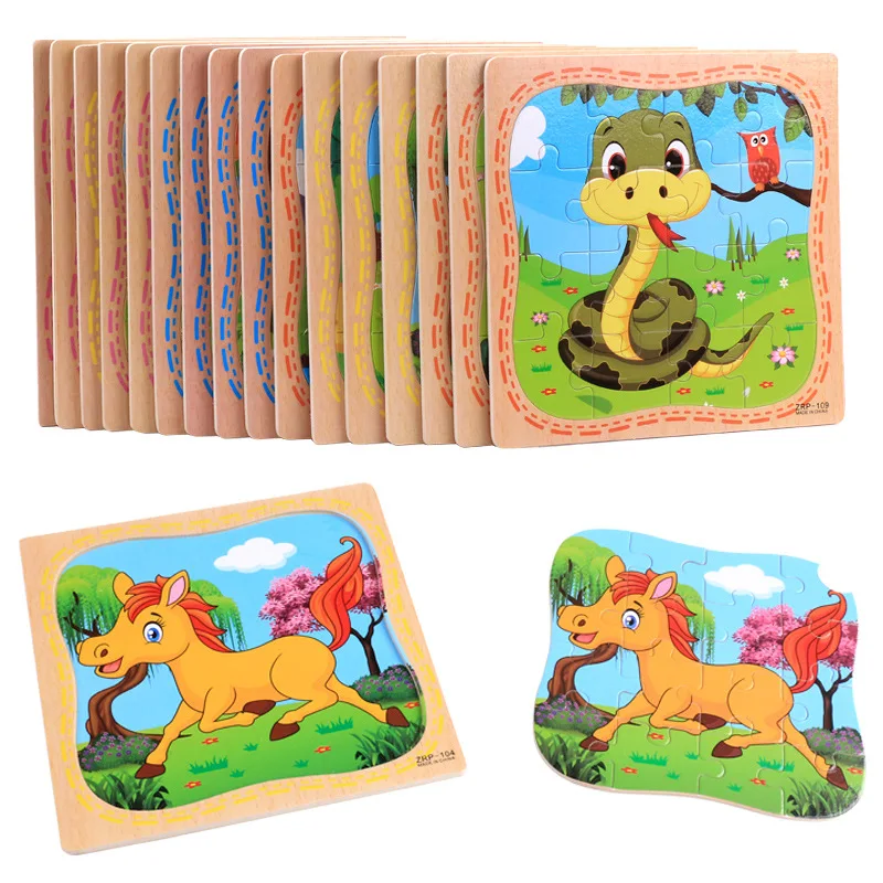 16 Pieces Of Wooden Jigsaw Puzzles For Children Kids Toys Cartoon Animal/Traffic Puzzles Baby Educational Puzles Wholesale
16 Pieces Of Wooden Jigsaw Puzzles For Children Kids Toys Cartoon Animal/Traffic Puzzles Baby Educational Puzles Wholesale