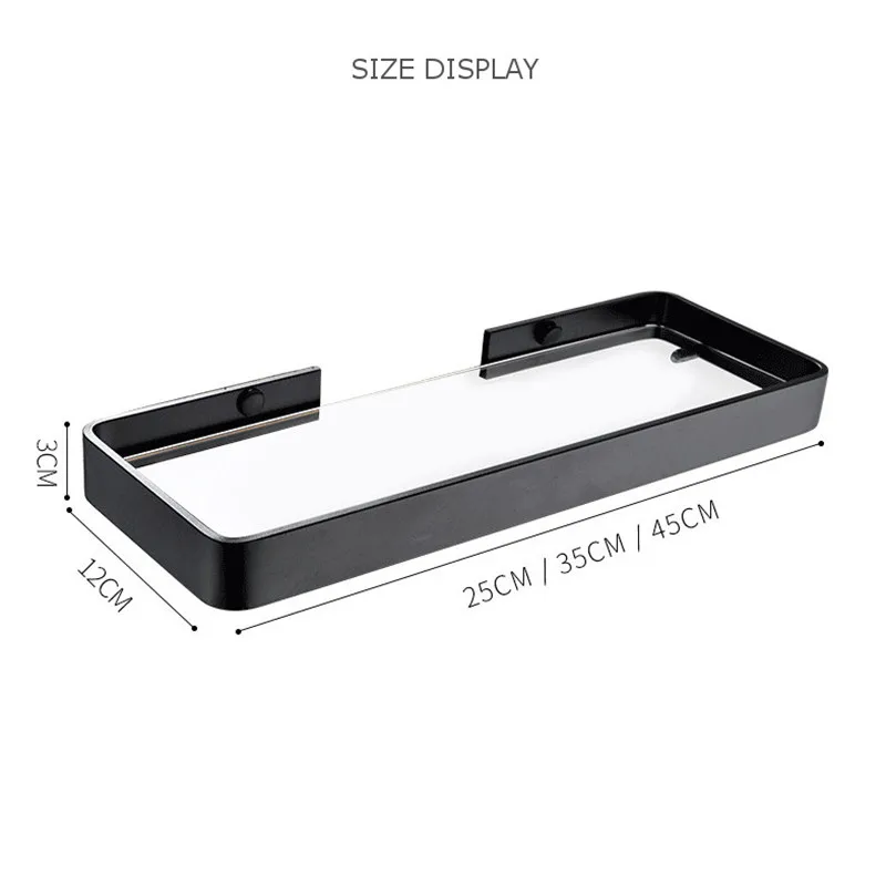 Bathroom Shelf Toilet Glass Corner Shelf Free Punch Space Aluminum Shower Shelves Wall Mounted Storage Rack Shampoo Holder
Bathroom Shelf Toilet Glass Corner Shelf Free Punch Space Aluminum Shower Shelves Wall Mounted Storage Rack Shampoo Holder