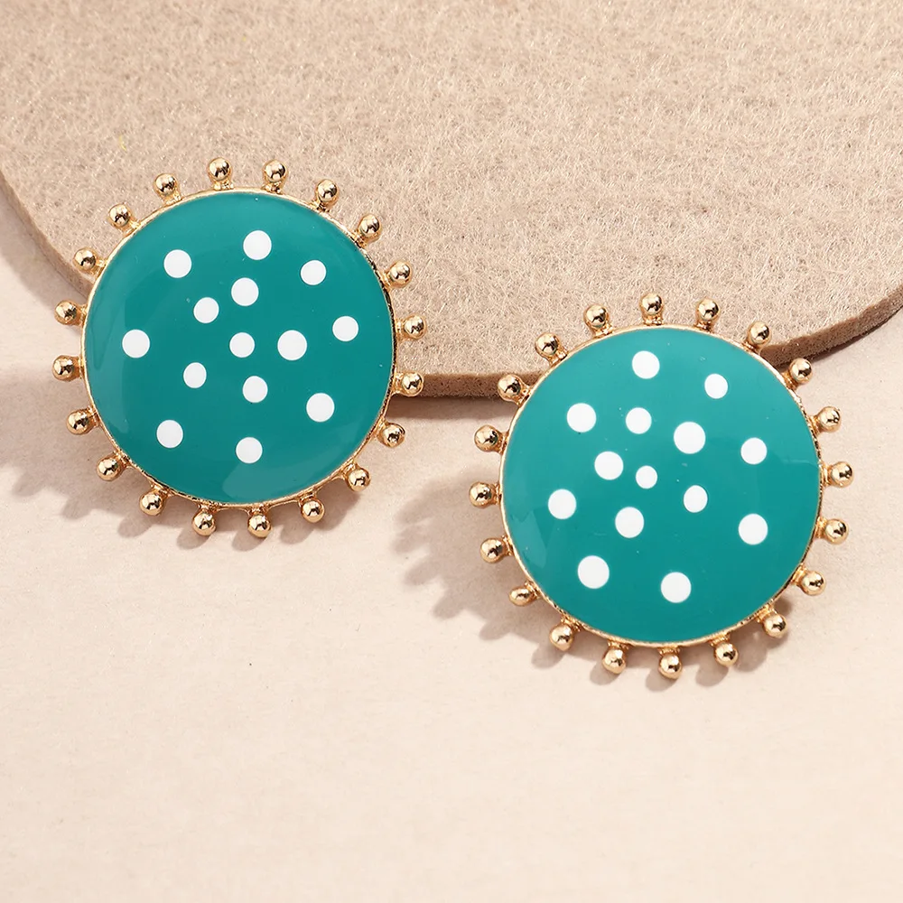 2021 Fashion Japan and South Korea Trend Retro Polka Dot Round Earrings Female New Street Style Geometric Earrings
2021 Fashion Japan and South Korea Trend Retro Polka Dot Round Earrings Female New Street Style Geometric Earrings