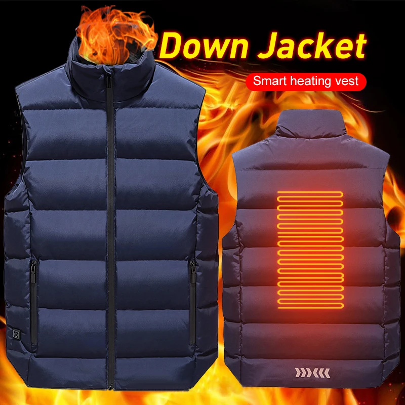 New Short sleeve vest Hiking Vests heated vest USB electric clothing men's down heating vest graphene heating down jacket
New Short sleeve vest Hiking Vests heated vest USB electric clothing men's down heating vest graphene heating down jacket